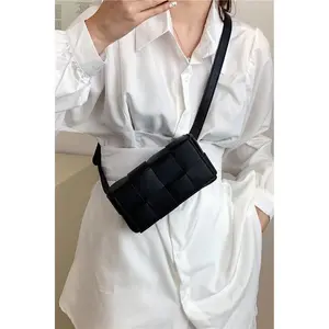 Zenana Vegan Leather Woven Crossbody Bag