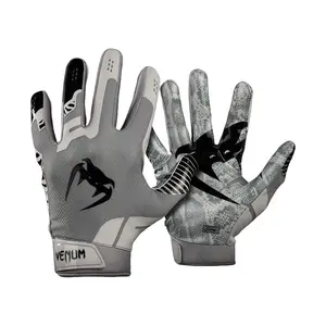 Venum Elite Football Gloves - Silver/Black
