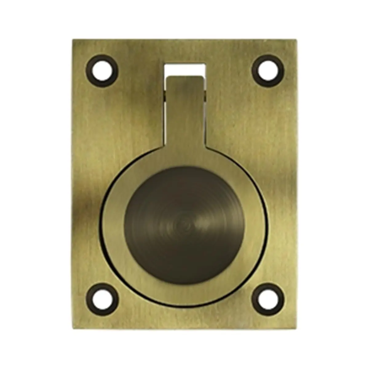 Deltana FRP25U5 2.5 x 1.87 in. Flush Ring Pull, Antique