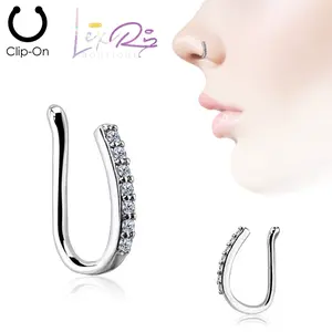 Bling Clip On Nose Ring
