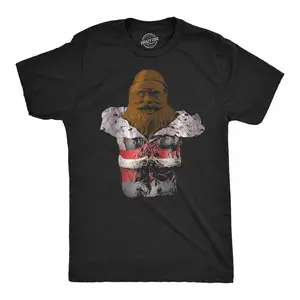 Mens Funny T Shirts Chocolate Santa Foil Sarcastic Christmas Graphic Novelty Tee For Men Mens Funny T Shirts Cool Vintage Fashion T-Shirt Gift Classic Menswear Christmas Apparel for Men Funny Food Short Sleeve Black -