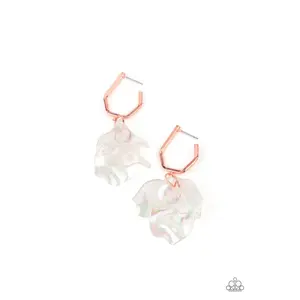 Jaw-Droppingly Jelly - Copper Hoop Earrings