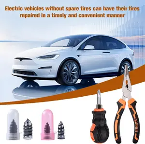 1Set Screw in Tire Plugs,Tire Repair Screws, Tire Repair Rubber Nail Kit, Tire Screw Plug Repair Kit, Self Screw in Tire Repair Plugs for Car, Motorcycle, Truck, Tractor Tire Puncture Repair