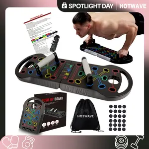 HOTWAVE Push Up Board Fitness,Professional Strength Training Equipment for Chest, Shoulders, Back & Triceps, Portable Workout Station with Non-Slip Handles Home Exercise Machine Arm Exerciser