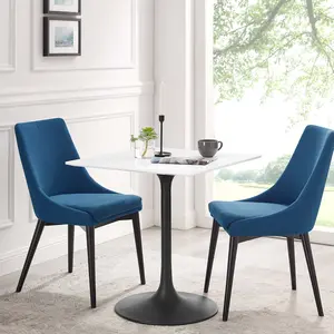 Modway Lippa 28" Square Dining Table in Black White