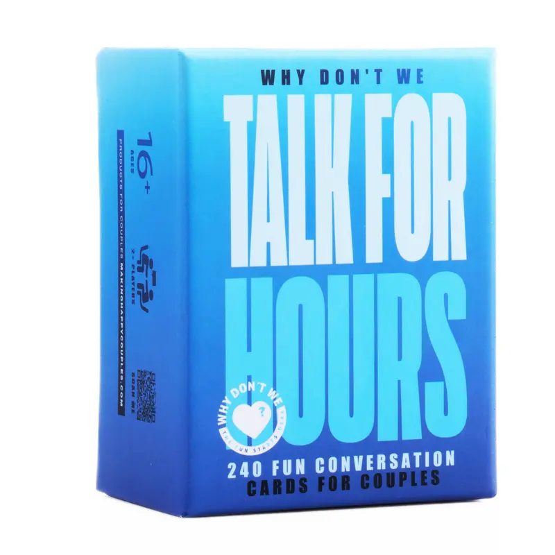 Why Don't We Talk For Hours Couple's Conversation Starter Card Game, 240 Questions, Ideal Anniversary Gift & Date Night Activity, Game Cards, Relationship Card Game, Adults Card Game