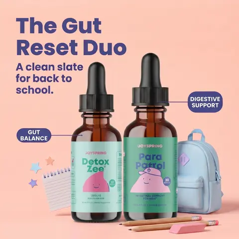 JoySpring Gut Balance & Detox Support Bundle | DetoxZee + Para Patrol Liquid Cleanse