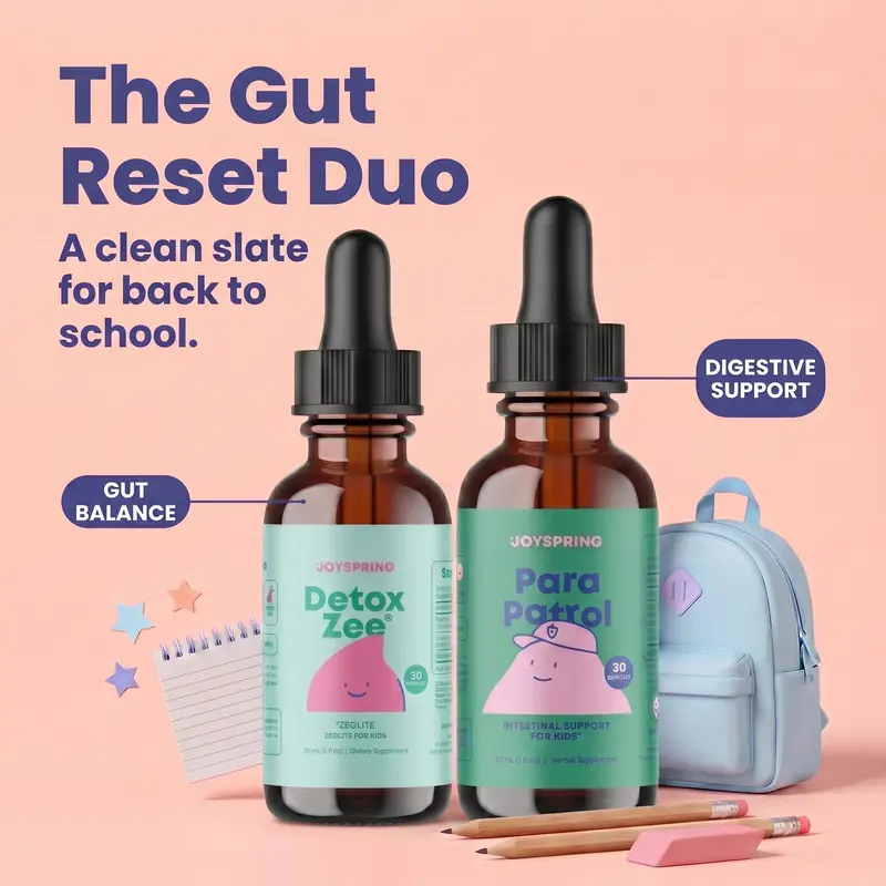 JoySpring Gut Balance & Detox Support Bundle | DetoxZee + Para Patrol Liquid Cleanse