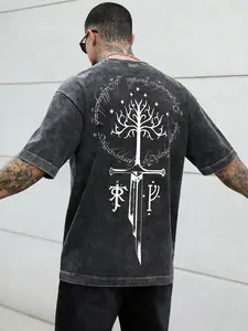 Lotro Middle-Earth Shirt, J.r.r. Tolkien Hoodie, Lord of the Rings Merchandise, Men's Casual Fitted Cotton Short Sleeve Graphic T-Shirt Gift