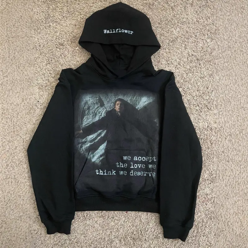 American style personalized dark printed sweatshirt, long-sleeved pullover hoodie, retro coat, street fashion y2k