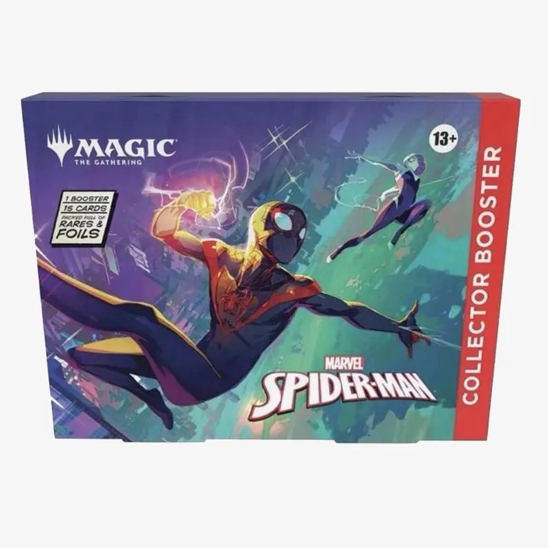 Marvel's Spider-Man Collector TCG Boosters - Non-Sports TCG Collectible Cards Set with 15+Cards, Borderless Lands, Foil Treatments, Mythic Headliner, Headliner Mythic In Pulls, Collectible Pulls