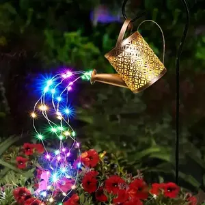 Solar Powered Outdoor Light, Garden Villa Courtyard Landscape Atmosphere Water Pot Lamp, Waterproof Creative Ground Stake Hanging Light