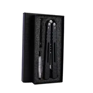 1pc Aluminum Alloy Folding Knife Toys Practice Trainer Stainless Steel Blade(not sharp) for Learning Skills