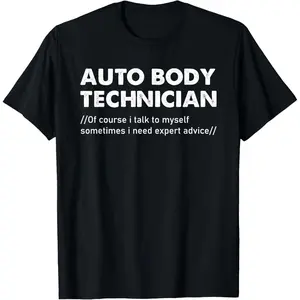 Cotton Graphic Tees Streetwear Gifts Automotive Detailer Mechanic Auto Body Tech T-Shirt