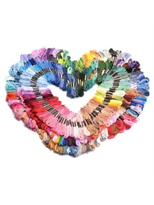 Rainbow Color Embroidery Floss 100 Skeins Pack for Cross Stitch Threads Embroidery Thread for Friendship Bracelet Making Embroidery String for Craft