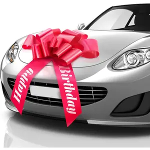 - Happy Birthday  Bow - Red, 23 Inch - Giant  Bow Pre-Printed w/Happy Birthday - Large  Wrapping for Huge Present