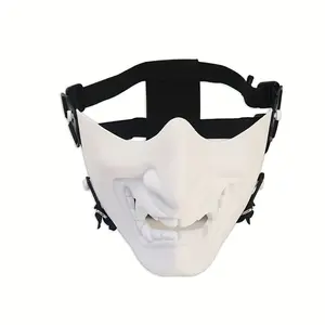 Halloween Party Costumes with Masks for Adults, Featuring Devil-Themed Half-Face Masks for Cosplay