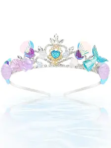 Baroque Crown with Shell Starfish Mermaid Tail Design, Zinc Alloy Wedding Hair Accessory, Beach Wedding Sea Ceremony Elegant Craft, Durable