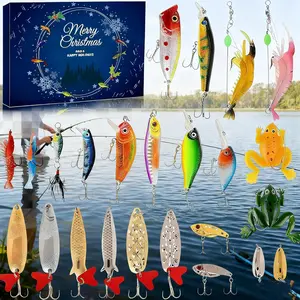 Fishing Advent Calendar 2025-24 Days Countdown with Unique Lures for Freshwater & Saltwater | Christmas Gift for Dad, Grandpa, Boyfriend, Husband & Anglers |2025 ChristmasSurprise Gift