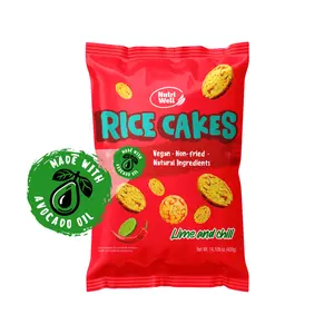 Nutriwell Chili Lime Rice Cakes – 0g Sugar, Vegan Non-Fried, Made with Avocado Oil, Bold Spice, Gluten Free, Plant-Based, 140 Calories, 400g  (14.11 oz) Family Pack