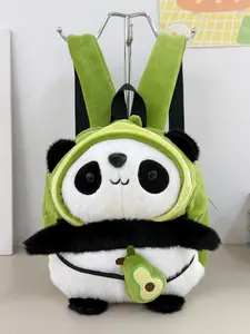 Fashionable Plush Crossbody Puffy Bag Shoulder Bag, Cute Panda Plush Bag, Sweet Girls' Crossbody Bag, Large Capacity Phone Camera Bag