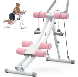 Adjustable Dual-Track Abdominal Trainer Home Fitness Equipment for Full Body Workout Foldable Design Ideal for Better Workouts