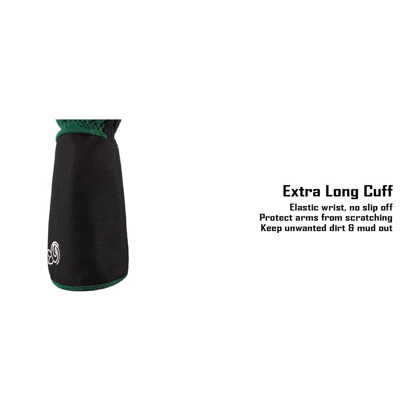 COOLJOB Thorn Proof Rose Pruning Garden Gloves, Longer Sleeve, Puncture Resistant (Green)