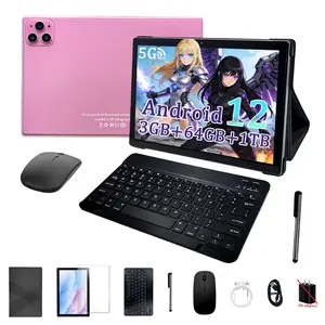 Surprise Gift Alert, 10-Inch HD Screen Android Tablet PC, 5g WiFi Dual Camera, 2-In-1 Tablet, Bluetooth-compatible Keyboard, Mouse, Earphones, silver Color, Tablet With Keyboard