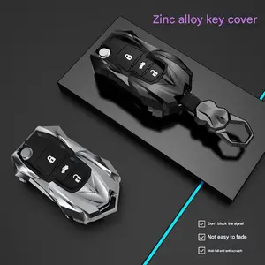 Zinc Alloy Remote Key Fob Case Cover, Car Key Protector, Compatible with Seat Leon Ibiza, Vw Golf Polo Bora Beetle Tiguan, Skoda Fabia Superb