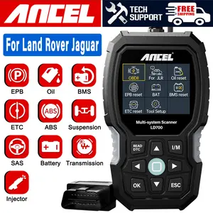 ANCEL LD700 All Systems Diagnostic Scan Tool fit for Land Rover Jaguar, Full Functions OBD2 Scanner with Car Battery Registration, Oil Reset, Check Engine, ABS, Airbag, OBDII Code Reader fit for JLR