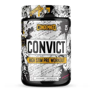 Condemned Labz  2.0 High Stim Pre Workout- 25 Servings, 350mg Caffeine per Scoop, 6G L-Citrulline, 3.2G BetaAlanine Fitness Healthcare