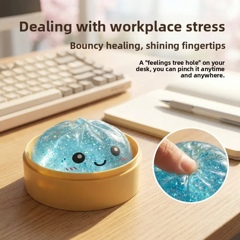 Glitter Dumpling Squishy with Box, Soft Sensory Squeeze Toy for Stress Relief, Mystery Glitter Dumplings, Decompression Dough,AnxietyRelief,Surprise Unboxing,Perfect GiftChoice,cute desktop accessories for office workers Glitter Dumpling Squishy with Box, Soft Sensory Squeeze Toy for Stress Relief, Mystery Glitter Dumplings, Decompression Dough,AnxietyRelief,Surprise Unboxing,Perfect GiftChoice,cute desktop accessories for office workers