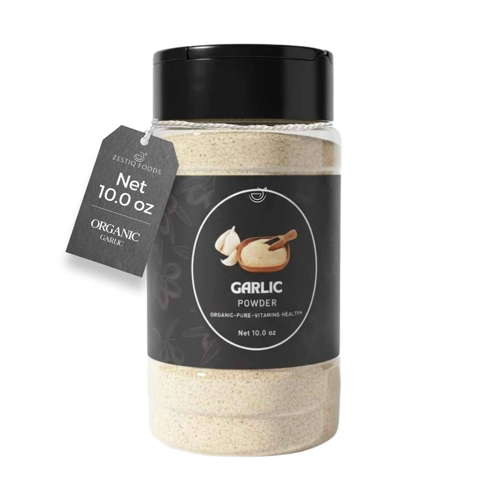 100% Organic Garlic Powder - Pure Natural Flavor for Cooking & Health Benefits Rich in Nutrients Supports Heart Health Boosts Immunity