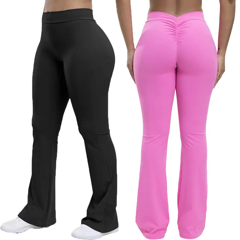 Women's High Waist Flare Yoga Pants - Buttery Soft Carbon Coated Cotton, Lightweight Breathable Slim Fitting Female Trousers with Abdominal Control, 4-Way Stretch, All Seasons, Machine Washable Yoga & Casual Wear