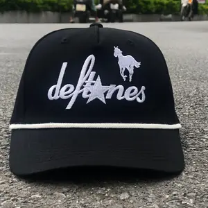 Deftone Pony Snapback Black Embroidered Cap Hat