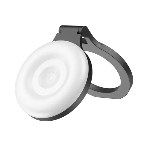Portable Magnetic Smartphone Selfie Fill Light - 180° Flip Adjustable Rechargeable LED, 2.28in Folded, Strong Magnetic + Adhesiv Mount, Magsafe Snapon, LED Selfie Accessories for Live Streaming, Video Calls with Warm/Natural/Cool Light Modes
