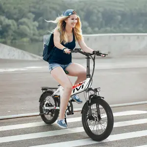 20" x 2.4 VIVI Neon Fat Tire Folding Electric Bike,500W (Peak 750W) Brushless Motor  Electric Bike, 20MPH Foldable Ebike with 48V Removable Battery, 7 Speed Commuter Ebike Cruise Control