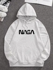Culturally Iconic Men's Graphic Hoodie Boasting the Historic NASA Logo for a Versatile and Stylish Addition to Your Wardrobe That Honors the Spirit of Exploration