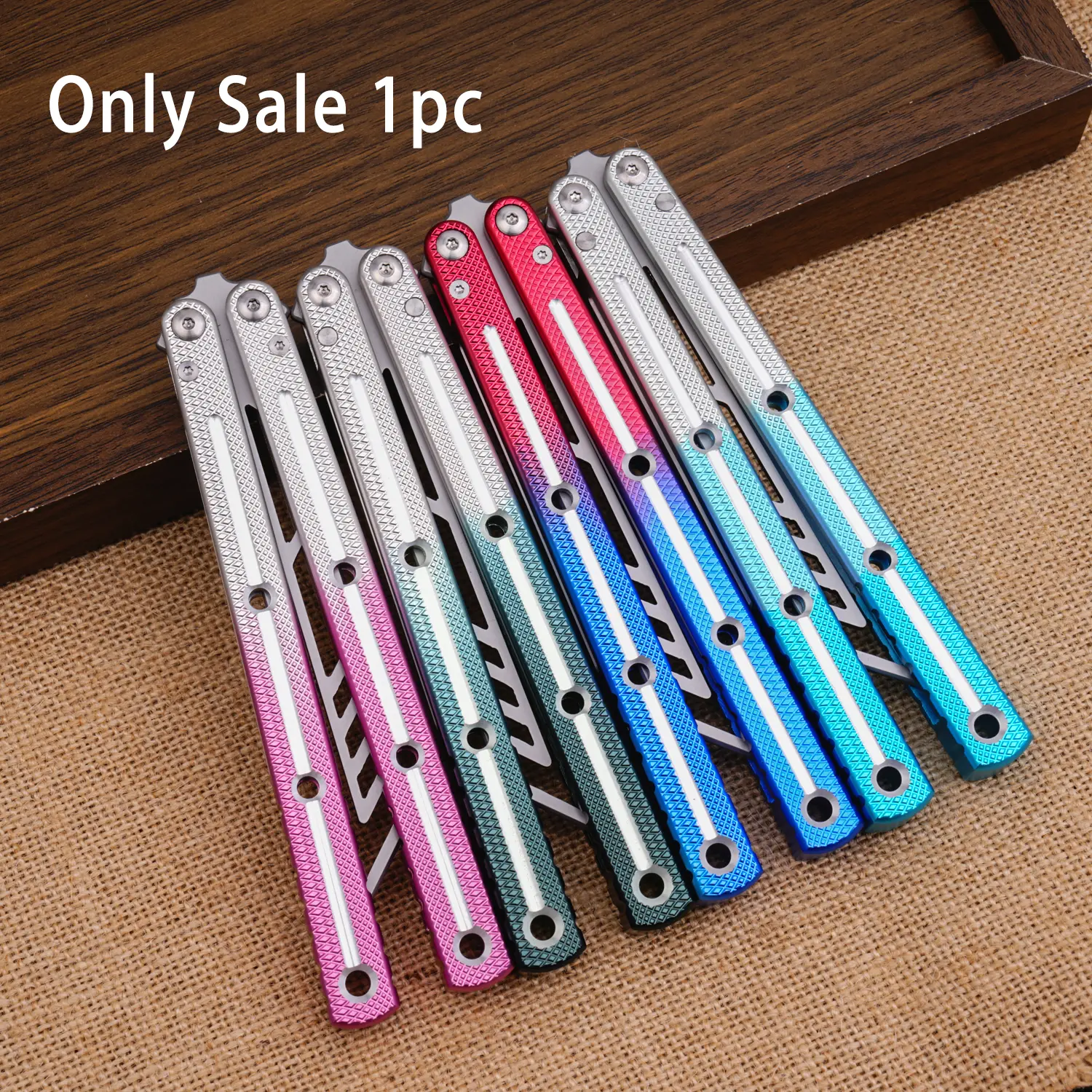 Gradient Color Trainer Knife - Safe Training Tool for Flipping Enthusiasts, Non-Cutting Blades, Beginner-Friendly, Gift-Ready Thoughtful Gift