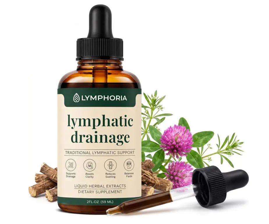 BIG SALE!! Lymphatic Drainage Drops for Bloat & Water Retention Relief – De-Puff Face, Legs & Ankles – Cleavers, Red Clover & Prickly Ash Bark – Lymph Detox Cleanse – Alcohol-Free, Vegan, 2 Fl Oz