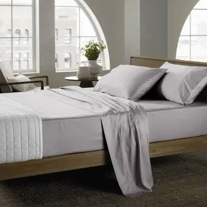 King Size Single Flat Sheet 300 Thread Count 100% Egyptian Cotton Quality Hotel Collection Sold Separately Light Grey