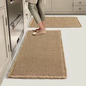 Brown Waffle Bath Mat – Ultra Soft, Super Absorbent, Non-Slip Rug for Bathroom Floor, Quick-Dry, Machine Washable, Safe for Wet Areas & Pet Friendly | 24×36 inch for Main Bath, 17×24 inch for Kitchen, Entryway, Pet Area
