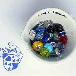 50ML Various wide hole spacers for crafting pens wristlets keychains or embellishments