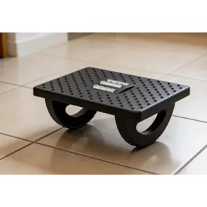 Office foot pedal footstool, under-desk footrest for stepping, prevents crossing legs, foot support for placing feet
