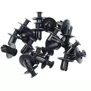 100Pcs Car Plastic Rivet Clips Kit Auto Push Pin Fasteners with Remover Tool, 6 Sizes Universal Bumper Fender Trim Panel Retainer Clips for Most Vehicles