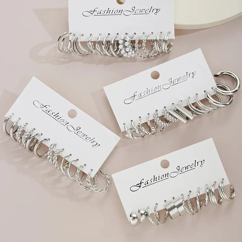 Simple Earring Sets, Statement Earrings, Artificial Gemstone Earrings for Women & Girls, Jewelry for Party, Daily Decor, All-match Jewelry for Birthday Gift, Earrings, Earring Stack
