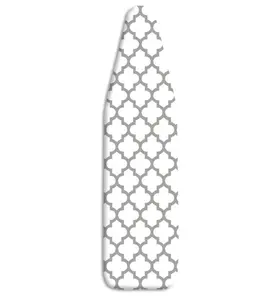 Cotton Gray/White Ironing Board Cover and Pad 15 in. W x 54 in. L - Versatile Design for Home Use