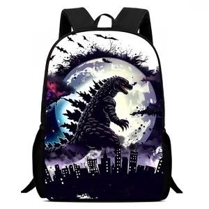 2026 New Godzilla School Bag HD Multifunctional Oxford Lightweight Backpack