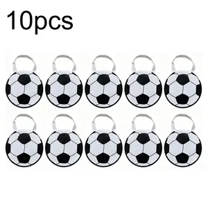10pcs Soccer Party Favor Bags with Handles Reusable, Ball Themed Party Goody Candy Bags, Goodie Bags for Soccer Sport Game Day Practice Birthday Gifts and Soccer Party Supplies, Soccer Training Treat Bags
