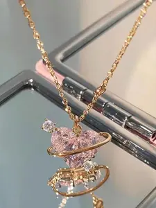 Elegant Heart-Shaped Rhinestone Necklace, Perfect Gift for Women, Fashion Crystal Alloy Pendant, Personalized Jewelry, Daily Sparkle Decor, Rhinestones Pendant Necklace